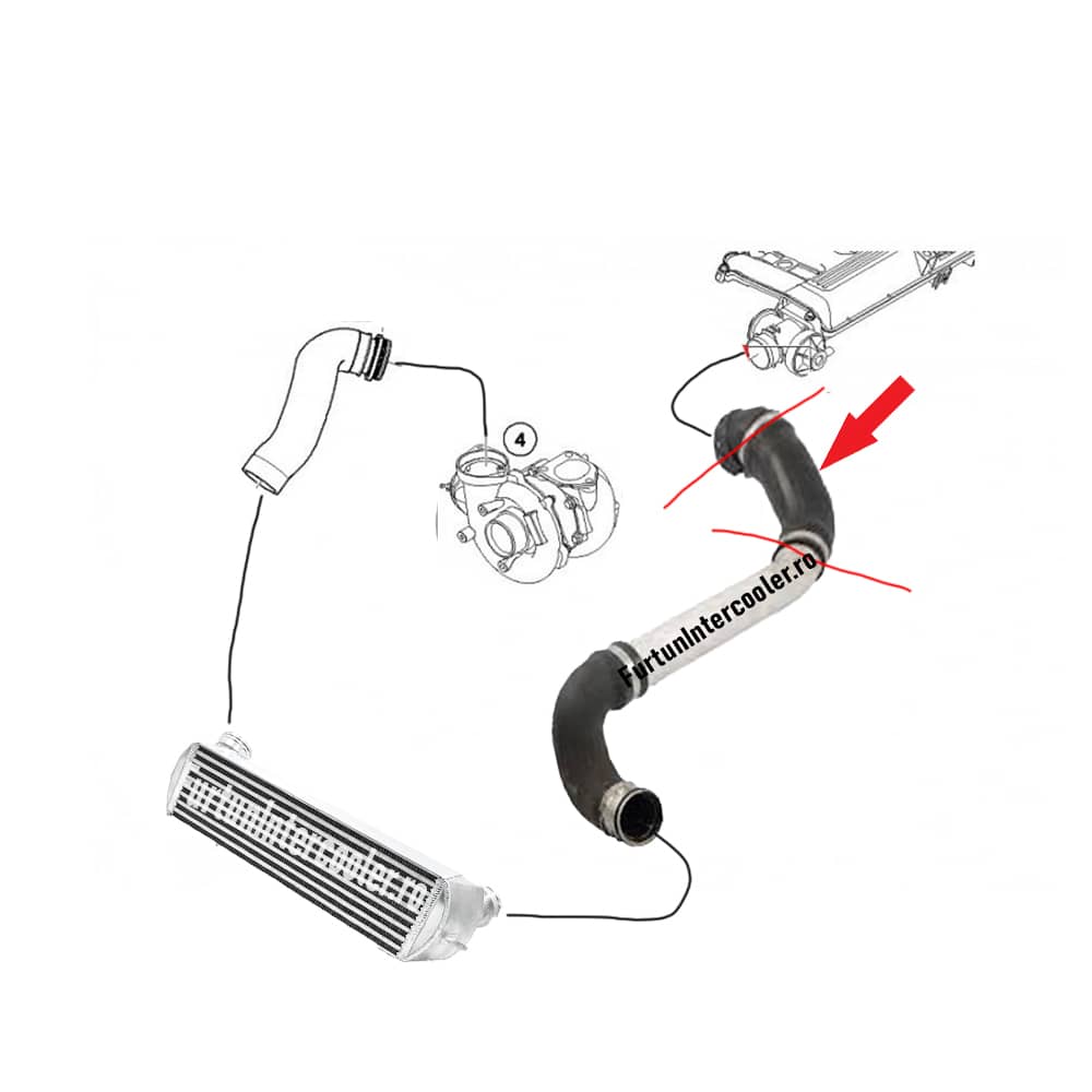 Furtun Admisie BMW X3 E83 Furtun Intercooler BMW X3 M47