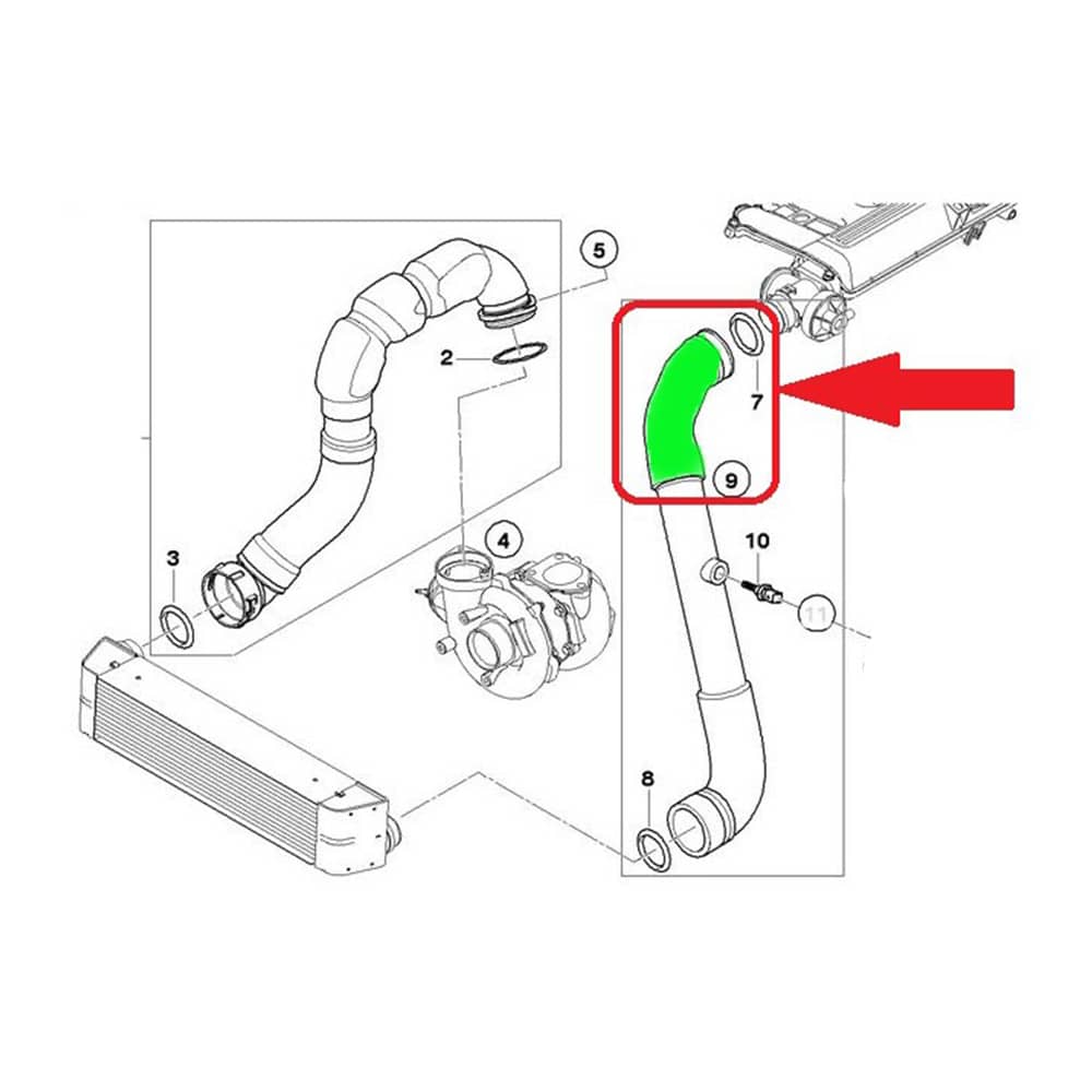Furtun Intercooler E46 330d 11617799398